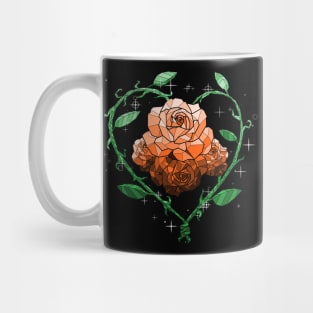 Orange Crystal Flower Mug